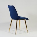 Стул SIGNAL CHIC Velvet Bluvel 86 темно-синий/золотой